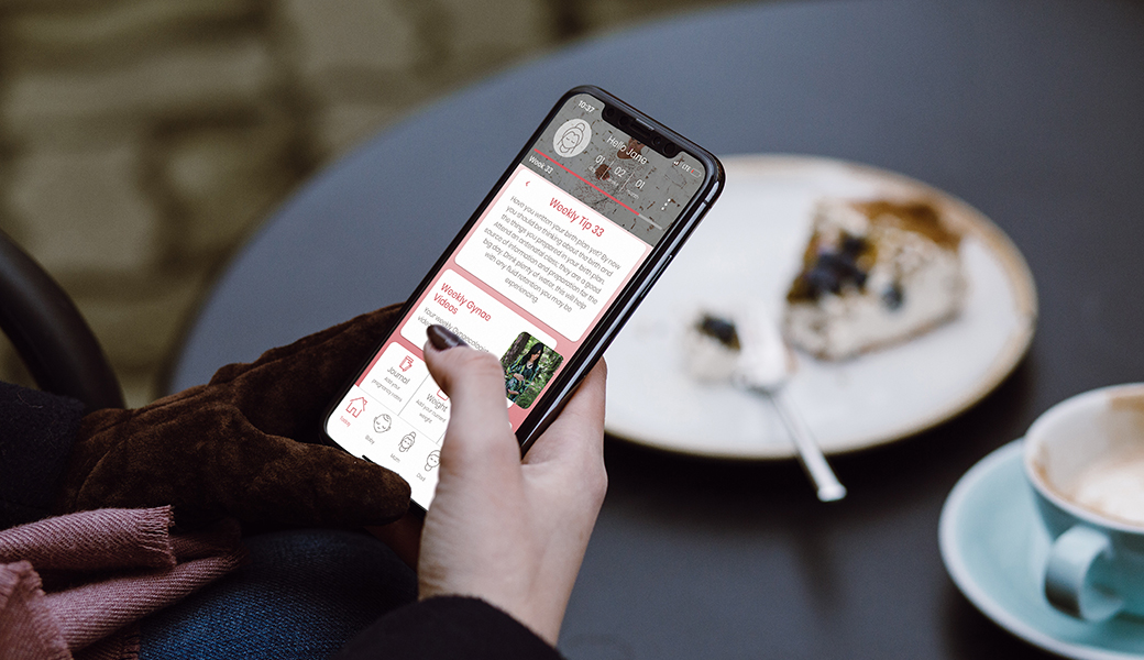 mypregnancy app on mobile device