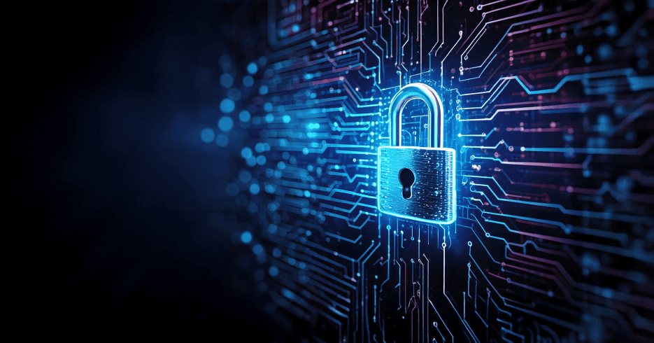 a lock and AI graphic