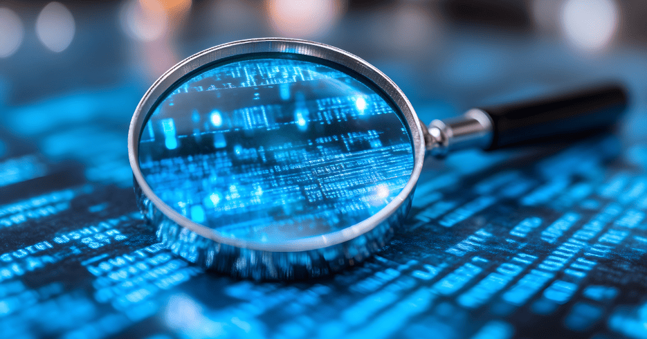 magnifying glass magnifying software code